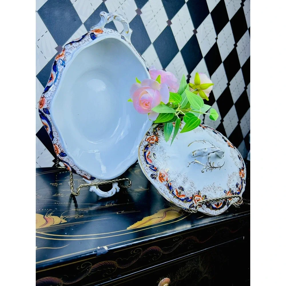 Antique English Tureen‎ Covered Serving Dish Clarion John Bennett Victorian